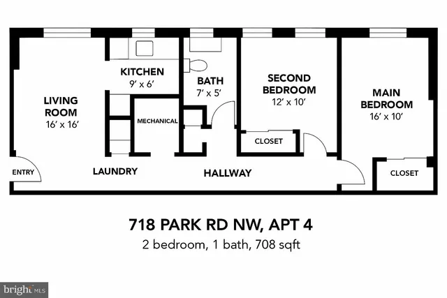 $2,500 | 718 Park Road Northwest, Unit 4, Washington, DC 20010