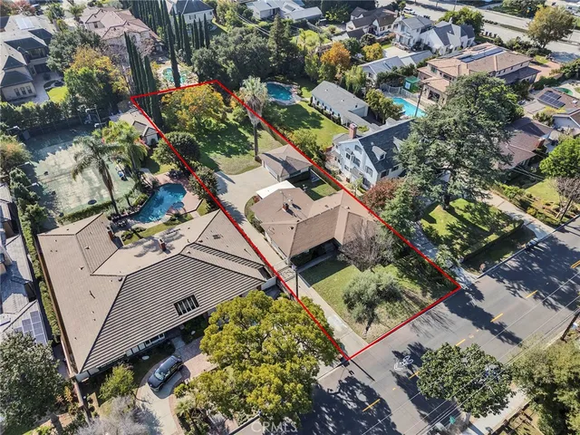 an aerial view of multiple house