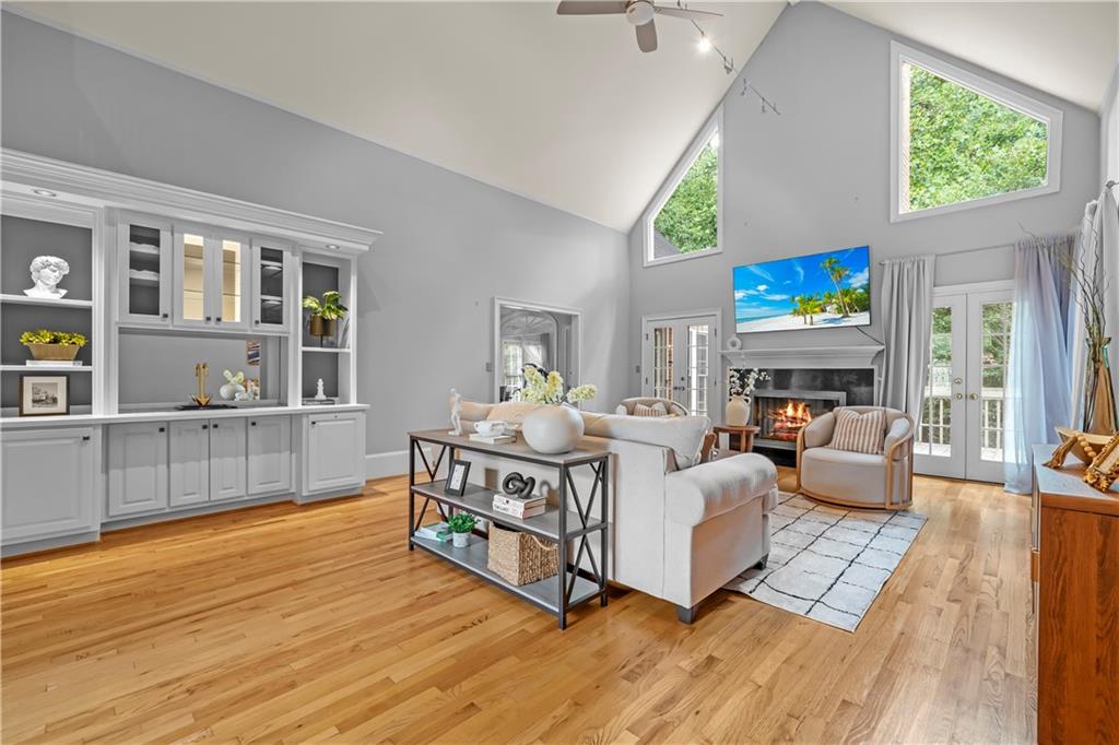 1696 Harts Run Atlanta, GA 30341 - Photo 13 of 55 a living room with furniture and a fireplace