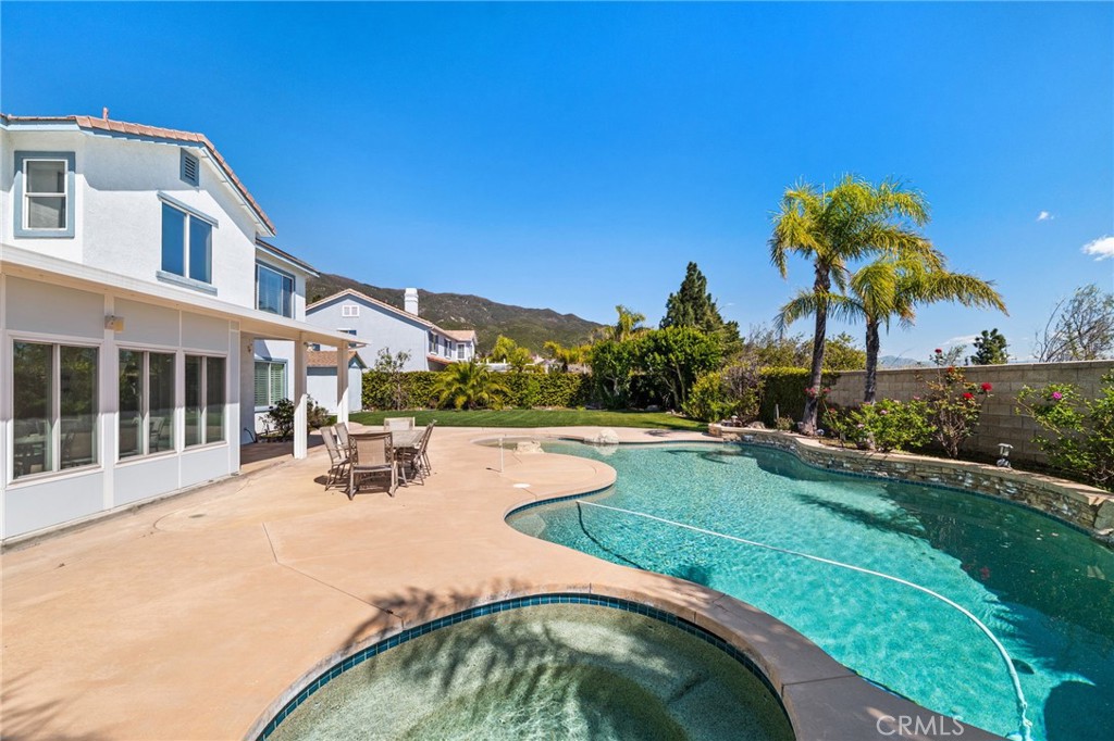 5105 Sanchez Court Rancho Cucamonga, CA 91739 - Photo 46 of 61 a swimming pool with outdoor seating and yard