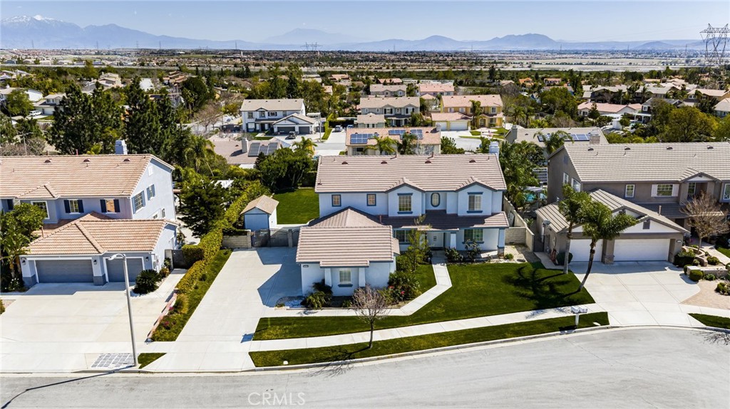 5105 Sanchez Court Rancho Cucamonga, CA 91739 - Photo 57 of 61 an aerial view of residential houses with outdoor space and parking