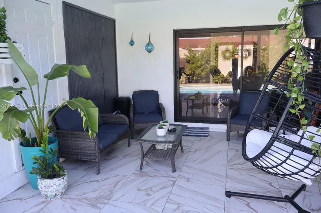 a house view with a garden space