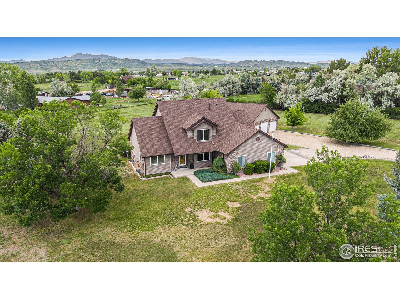 1625 Green Ridge Road Berthoud, CO 80513 - Photo 3 of 35 Aerial view of Front