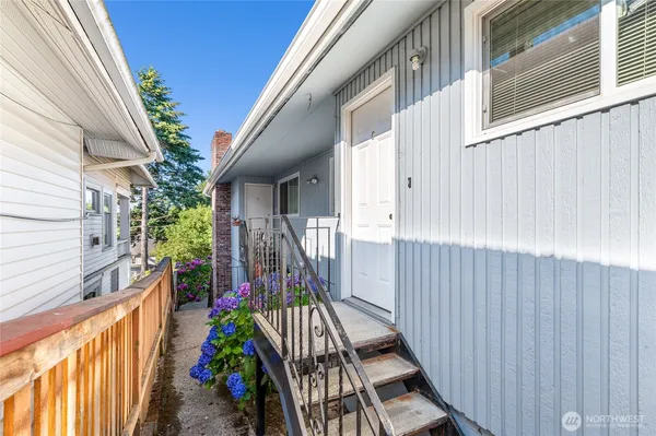 a view of an entryway with a staircase