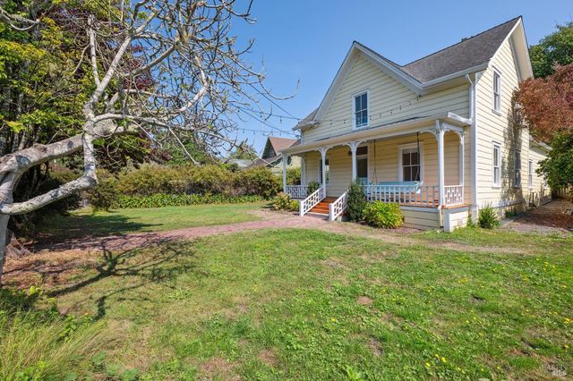 a view of backyard with trampoline