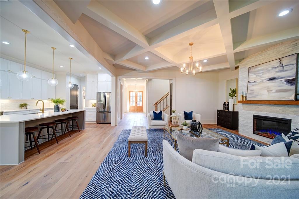 3017 McLendon Road Matthews, NC 28104 - Photo 19 of 47 a living room with fireplace furniture and a fireplace