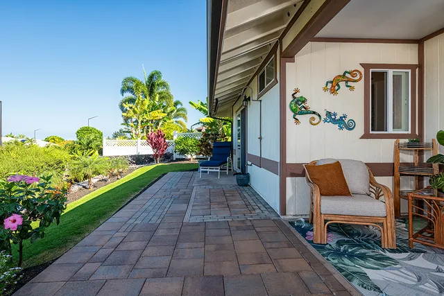 a view of a path along with potted plant