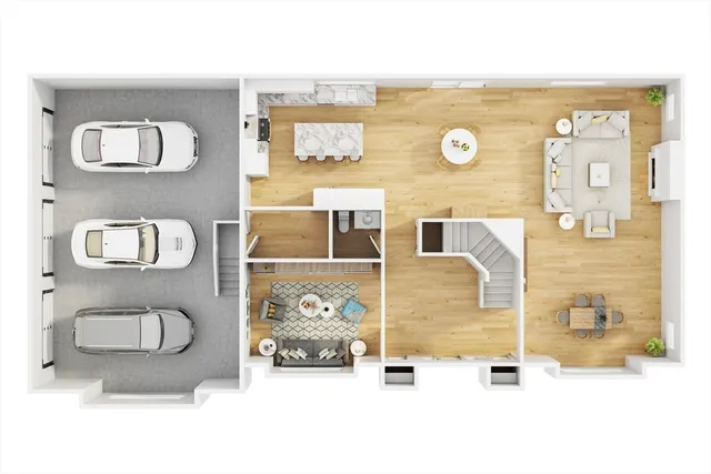 a bathroom with a sink mirror and vanity