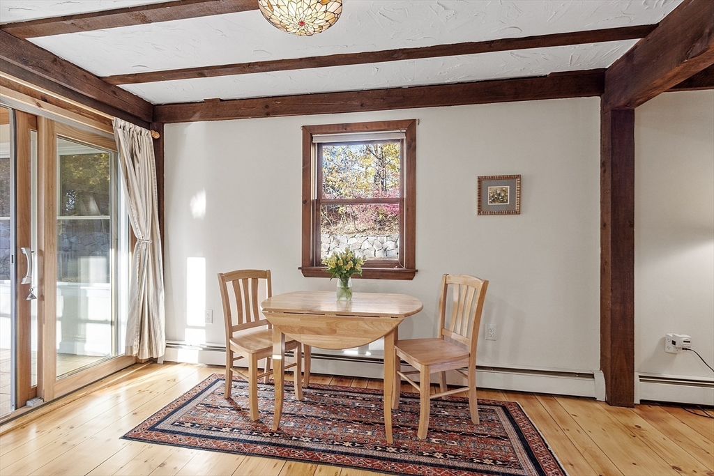 51 Kenney Road Middleton, MA 01949 - Photo 11 of 33 a view of a dining room with furniture wooden floor and a rug