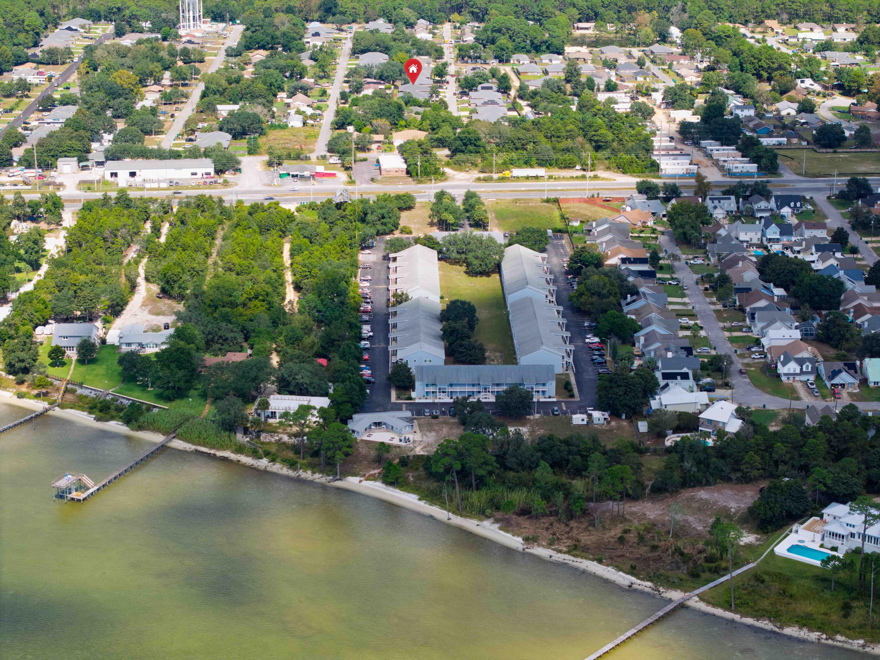 474 Sara Avenue Mary Esther, FL 32569 - Photo 10 of 46 an aerial view of a city with houses