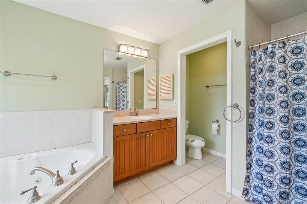 2342 Robert D Road Mount Dora, FL 32757 - Photo 31 of 44 a bathroom with a bathtub sink mirror and toilet