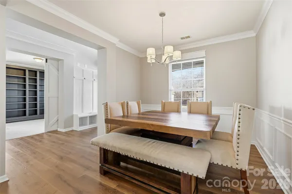 a workspace with cabinets