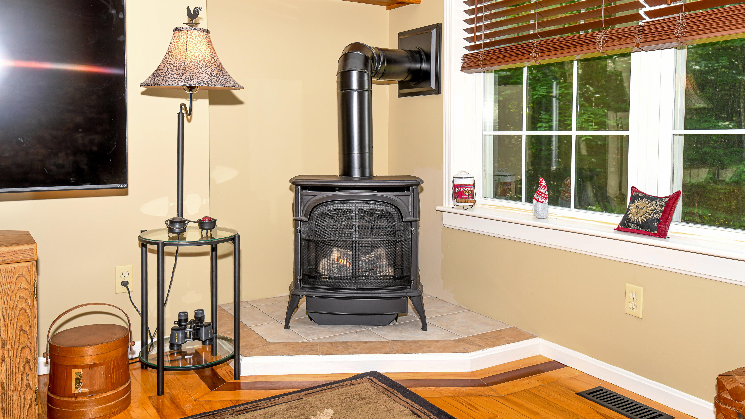 111 Edes Falls Road Harrison, ME 04040 - Photo 12 of 51 Livingroom Propane Fireplace with remote