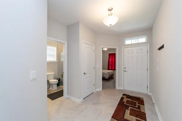 a view of a room with furniture and closet