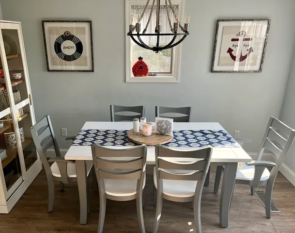 a table and chairs with table and chairs