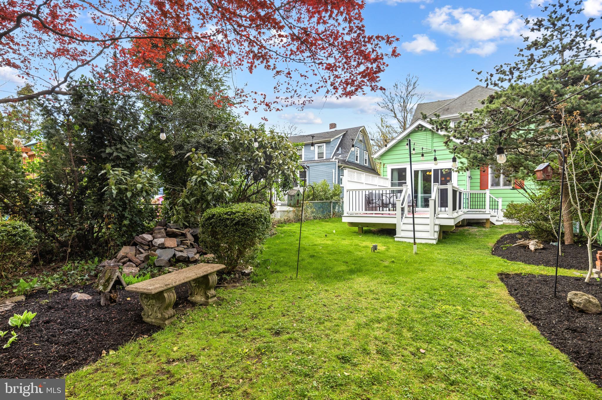 256 Hawthorne Avenue Haddonfield, NJ 08033 - Photo 17 of 17 a view of a house with backyard and sitting area