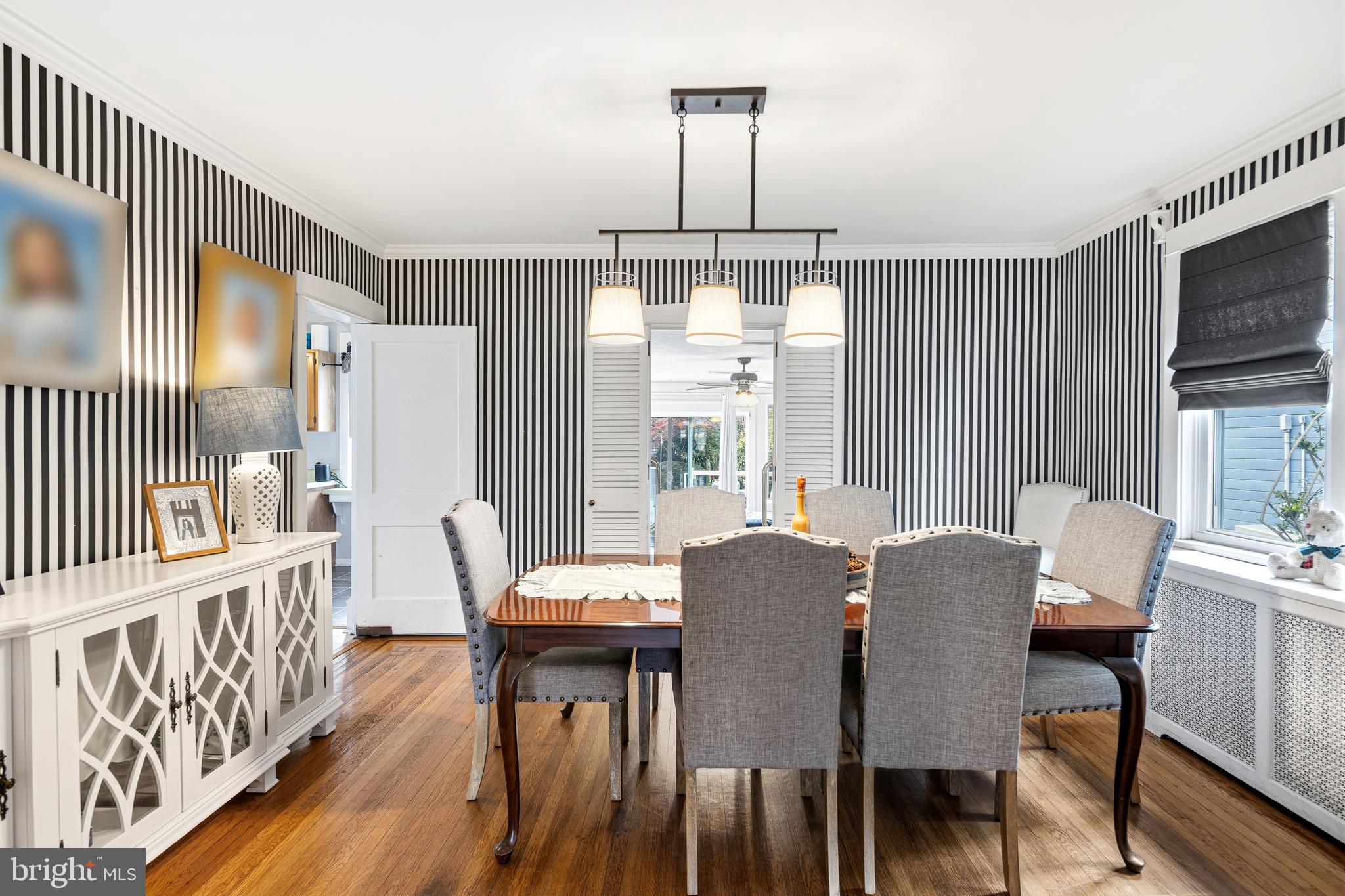 256 Hawthorne Avenue Haddonfield, NJ 08033 - Photo 4 of 17 a view of a dining room with furniture window and wooden floor