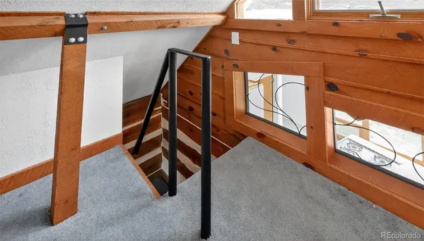 a view of stairs