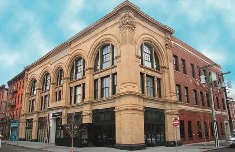 a front view of a building