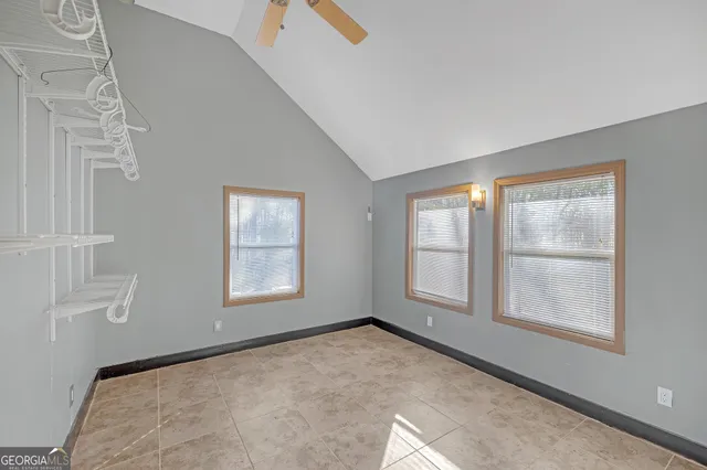 a view of an empty room and window