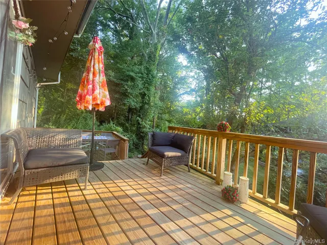 a view of a park with a slide