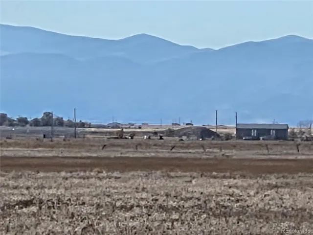 a view of a dry yard with mountain