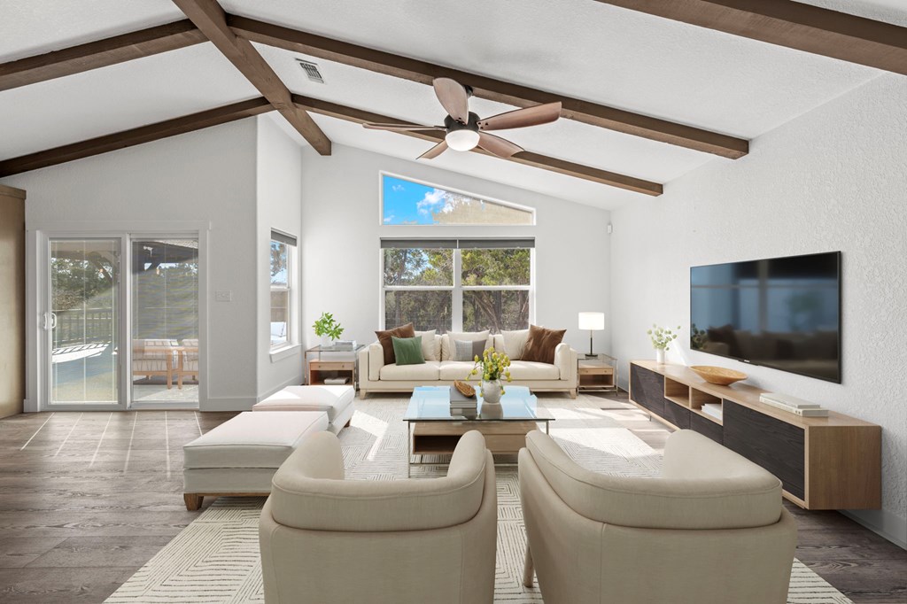 667 Ranch Rim Drive West Ingram, TX 78025 - Photo 18 of 60 Living area staged