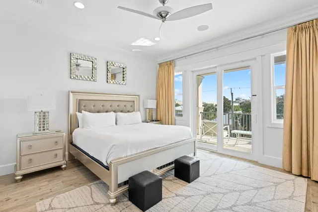 a view of a swimming pool with seating space