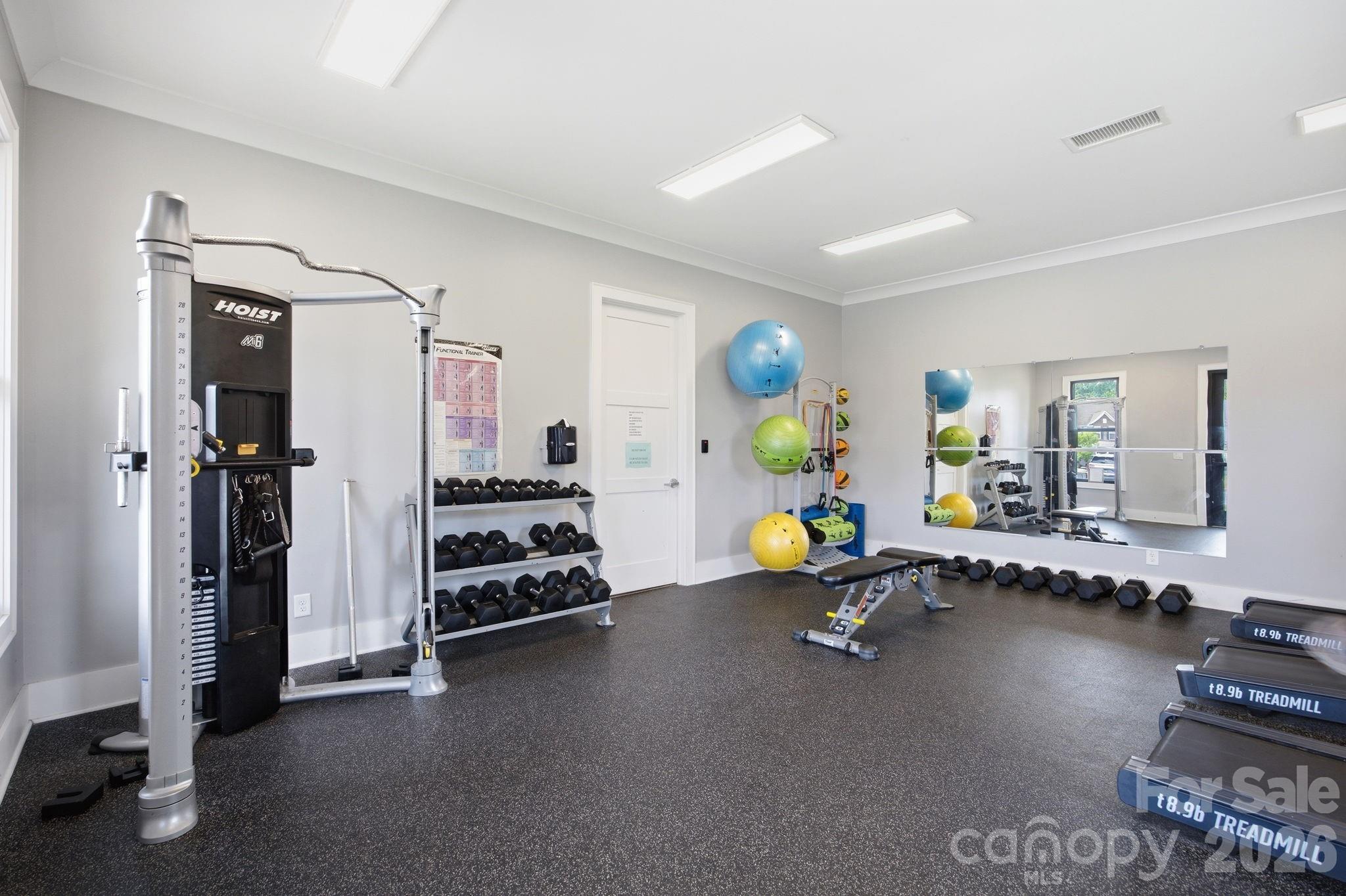 234 Hamptons Cove Road Troutman, NC 28166 - Photo 31 of 32 a view of a room with gym equipment