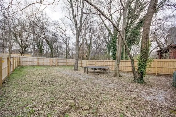 a view of backyard with green space
