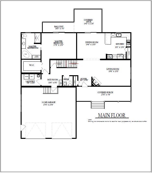 125 New Stillwell Road Springfield, GA 31329 - Photo 44 of 46 Main Level Floor Plan