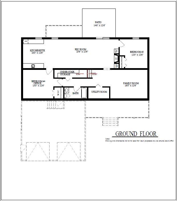 125 New Stillwell Road Springfield, GA 31329 - Photo 46 of 46 Lower Level Walk Out Floor Plan