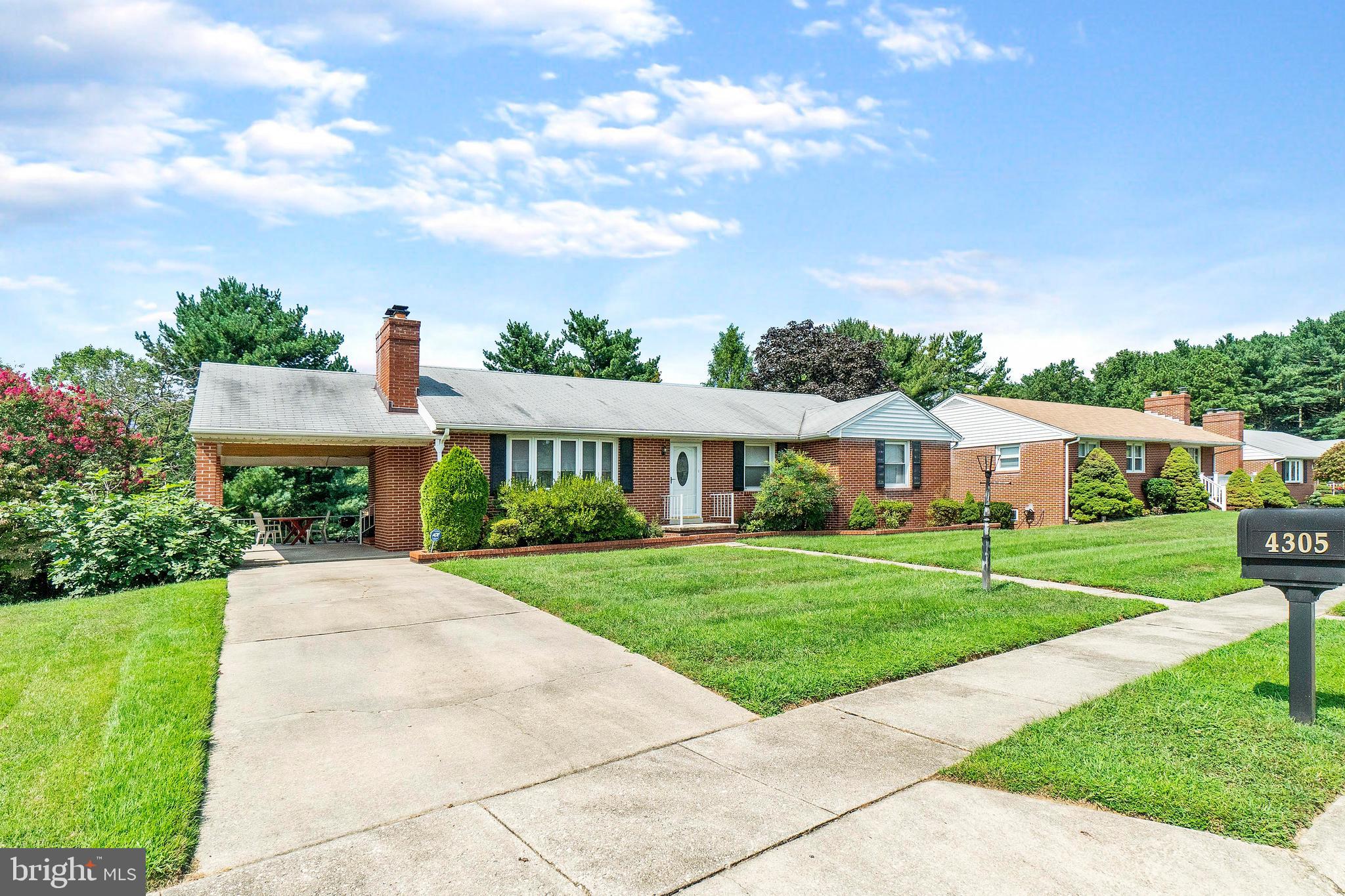 4305 Falls Park Road Perry Hall, MD 21128 - Photo 2 of 39 Front Exterior with 2 Car Driveway/Carport