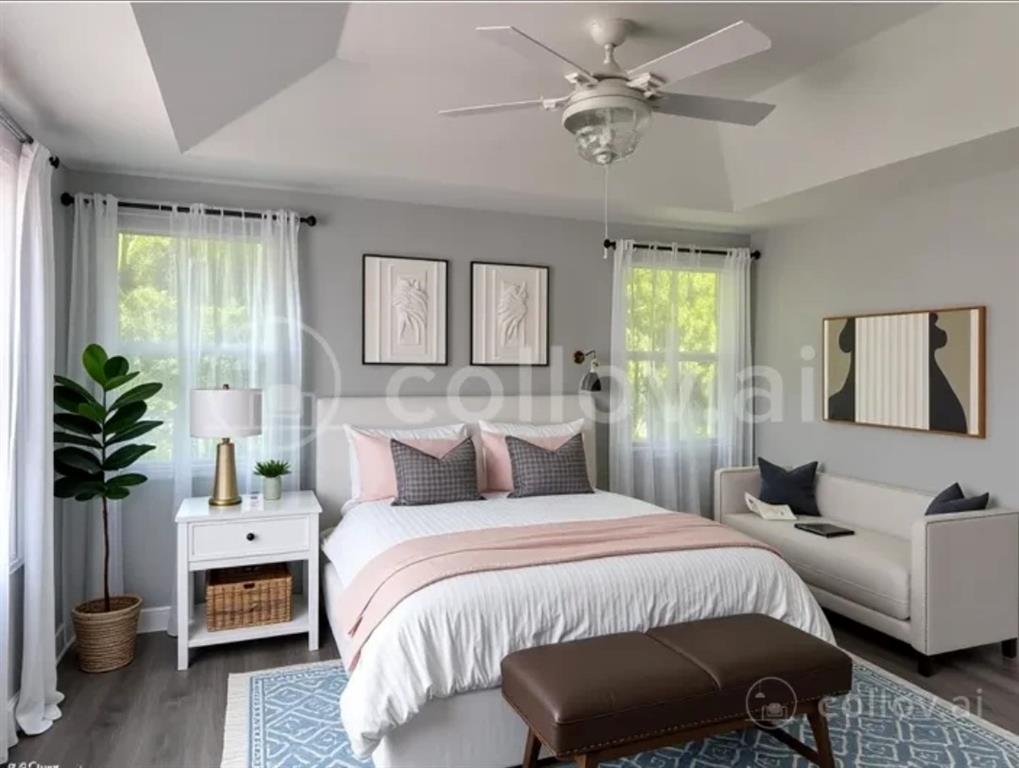 4151 Eastridge Circle Deerfield Beach, FL 33064 - Photo 24 of 53 a bedroom with a bed and a chandelier