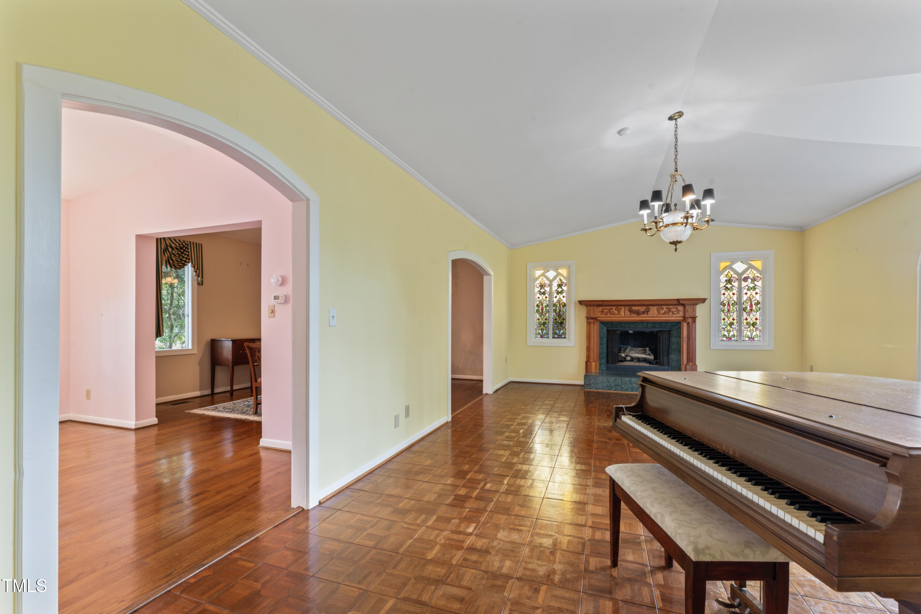 3872 Hope Valley Road Durham, NC 27707 - Photo 12 of 49 a living room with furniture and a fireplace