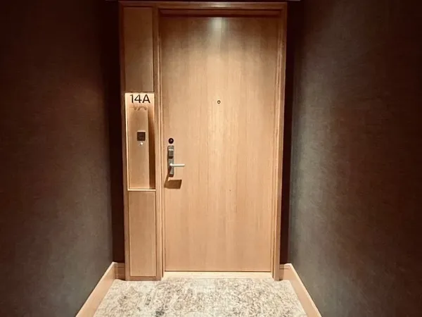 a view of an front door