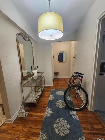 a room with furniture and a mirror