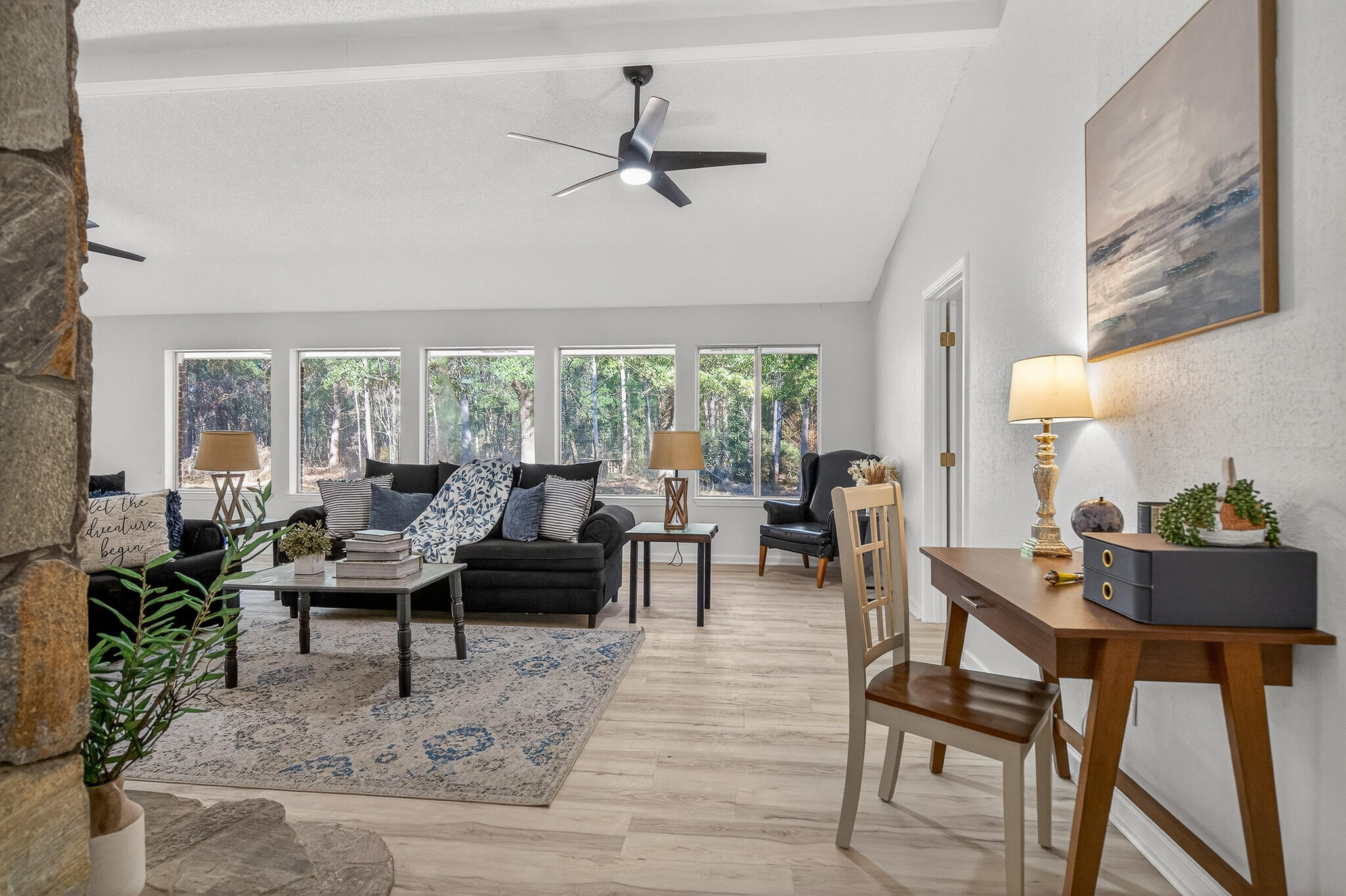 4297 Edge Perry Road Crestview, FL 32539 - Photo 12 of 70 a living room with furniture and a large window