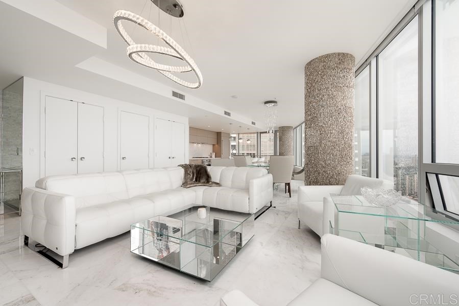 888 West E Street San Diego, CA 92101 - Photo 2 of 30 a living room with furniture and a large window