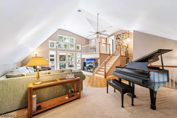 a room with musical instruments