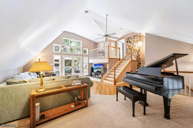 a room with musical instruments