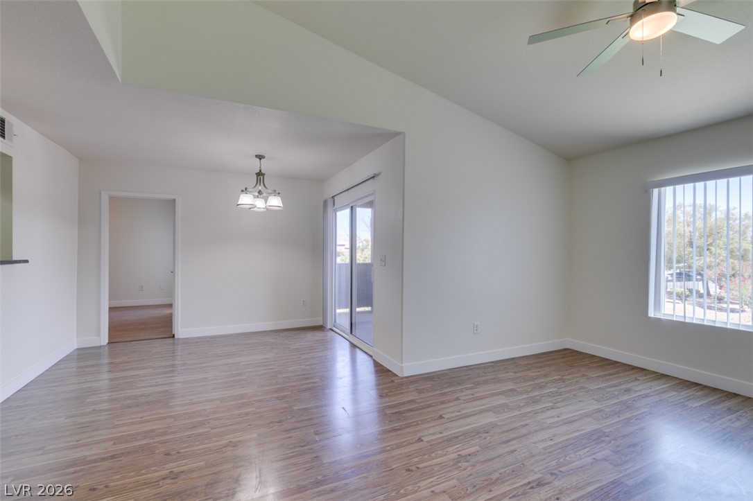 6650 West Warm Springs Road, Unit 2118 Las Vegas, NV 89118 - Photo 40 of 41 An open floorplan offers bright living and dining spaces, with a balcony for outdoor enjoyment.