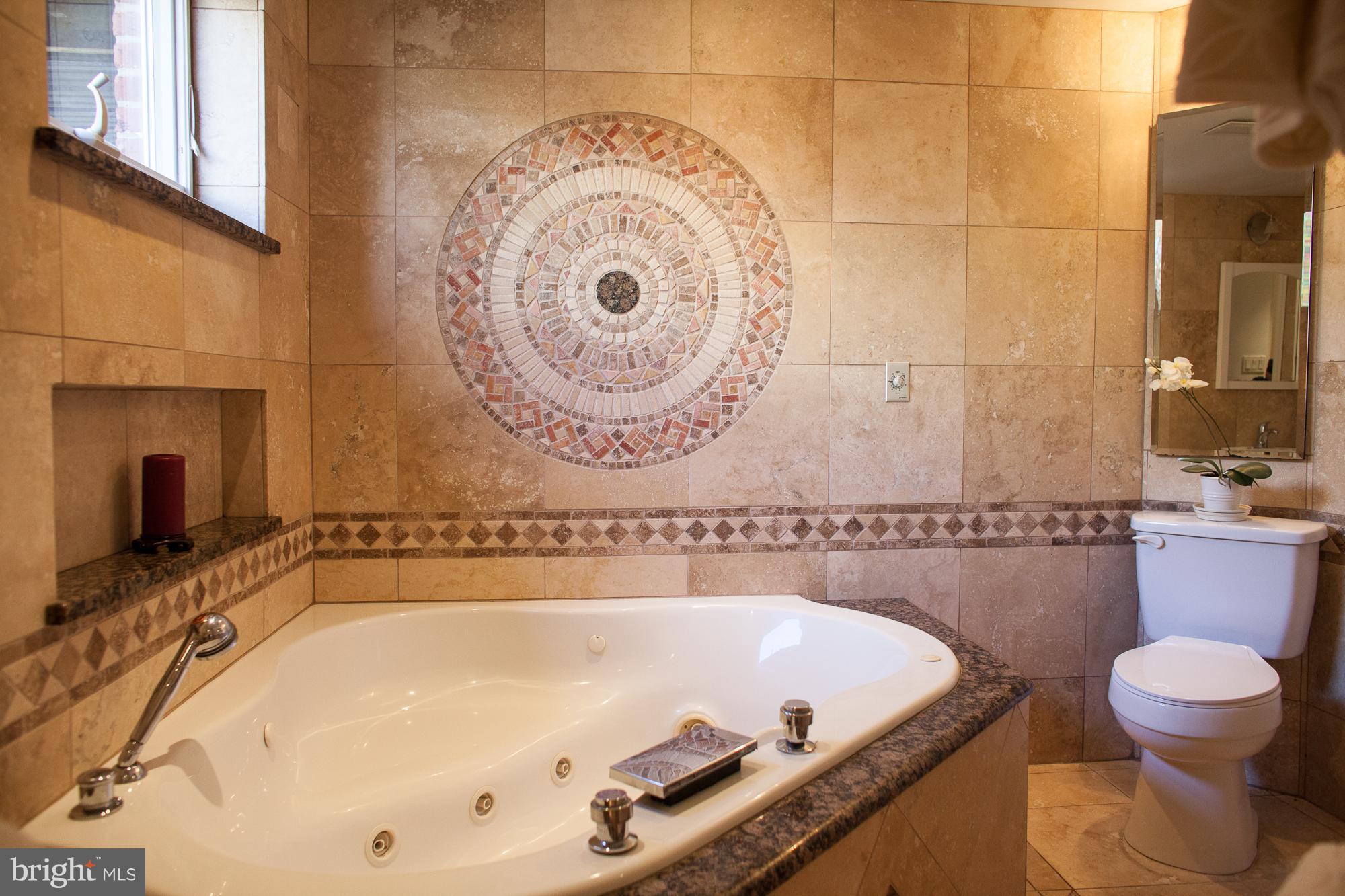8130 Bainbridge Road Alexandria, VA 22308 - Photo 16 of 26 Bath attached to LL BR, custom tile
