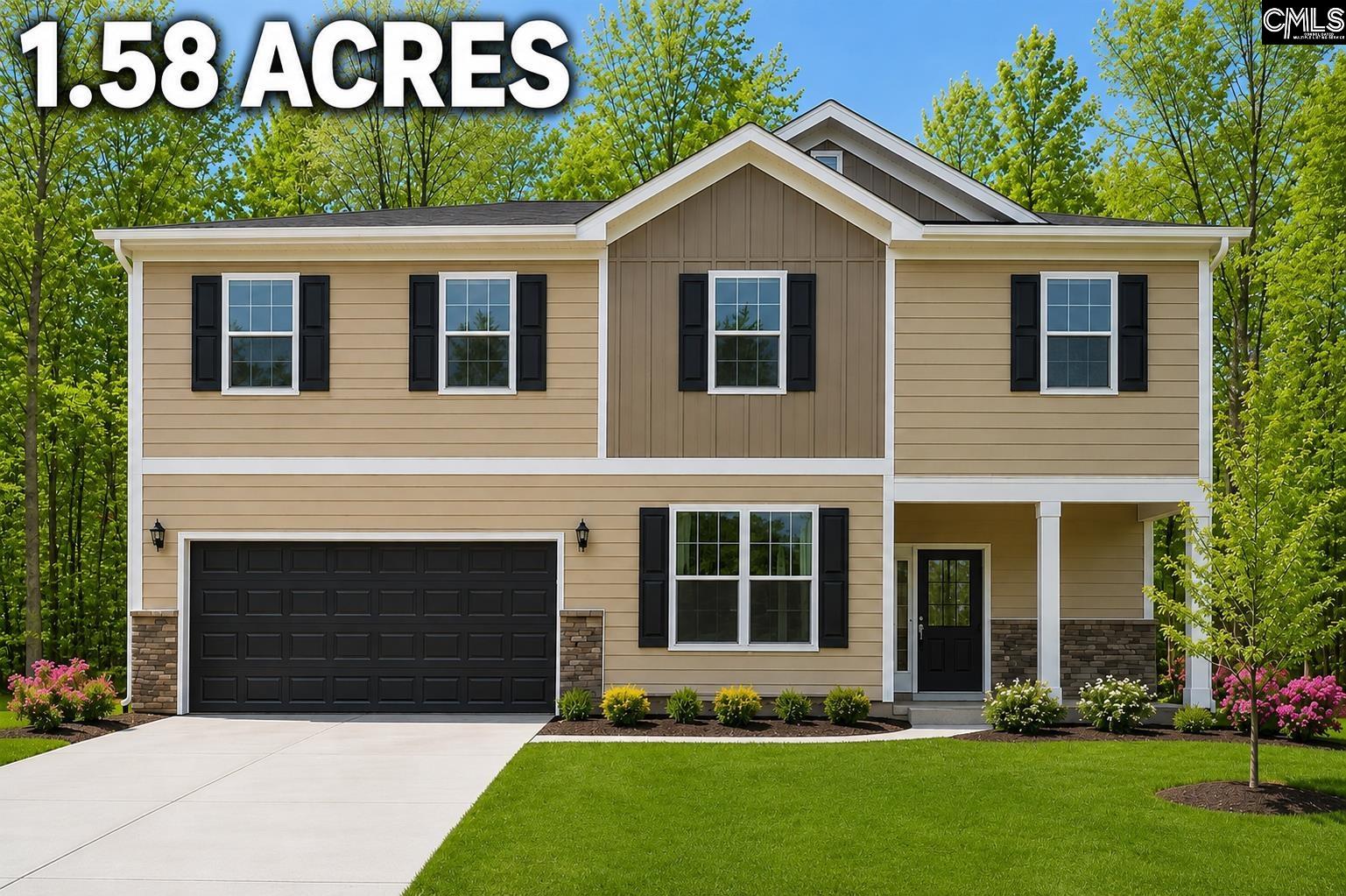 265 Eastover Road Eastover, SC 29044 - Photo 1 of 15 a front view of a house with a yard and garage