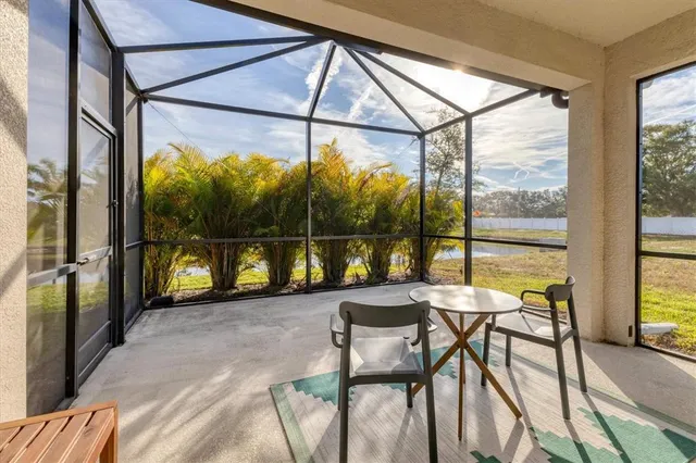 a view of a lake from a balcony