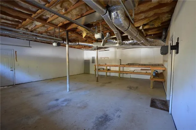 a view of a room with racks