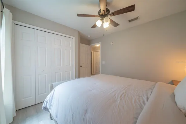 a bathroom with a double vanity sink and mirror