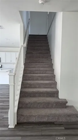 a view of small space with wooden floor