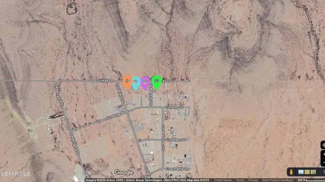 a view of a wooden floor with a mountain view