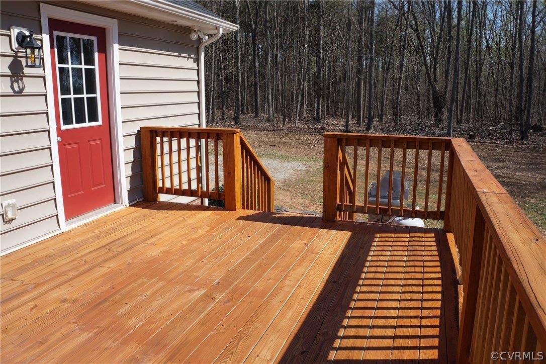 969 Mill Creek Road Meherrin, VA 23954 - Photo 22 of 27 a view of balcony with wooden floor